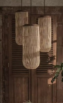 Suspension en rotin Tube