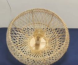 Suspension en rotin design chinois