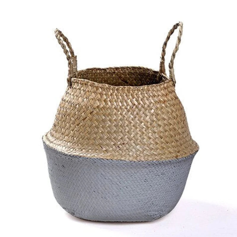 cache pot osier gris