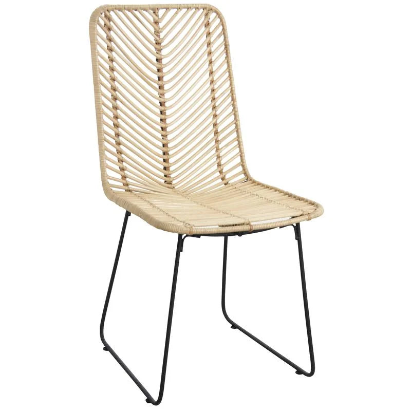 Chaise en Rotin et Métal | CALYPSO | Déco Rotin