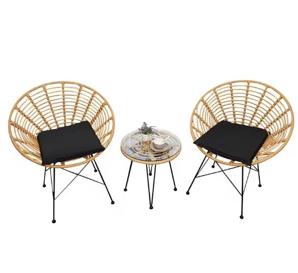 Fauteuil en rotin rond