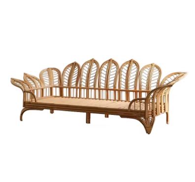 Fauteuil en rotin pétale fleur