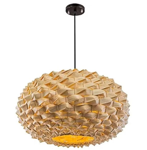 Luminaire en rotin style pic