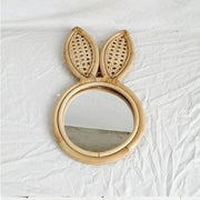 miroir lapin rotin