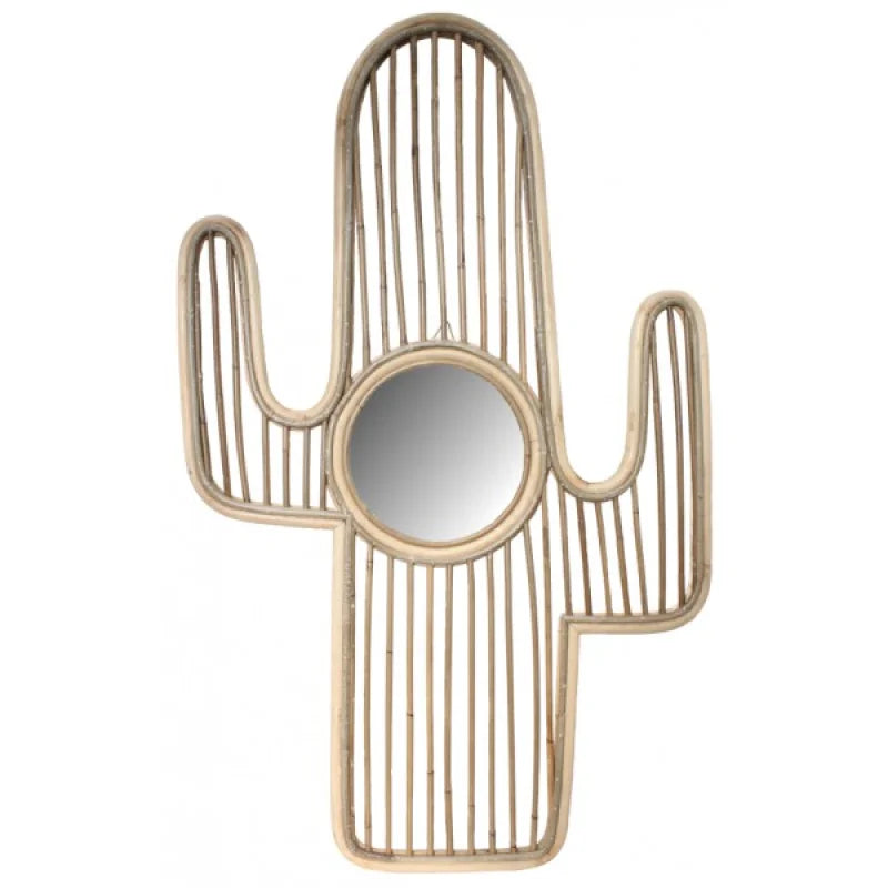 Miroir Rotin Cactus