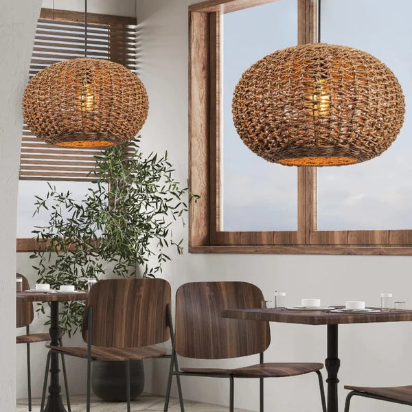 Suspension Rotin Marron | COCON