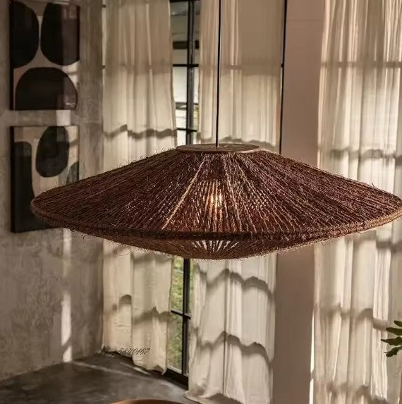 Suspension rotin style ovni